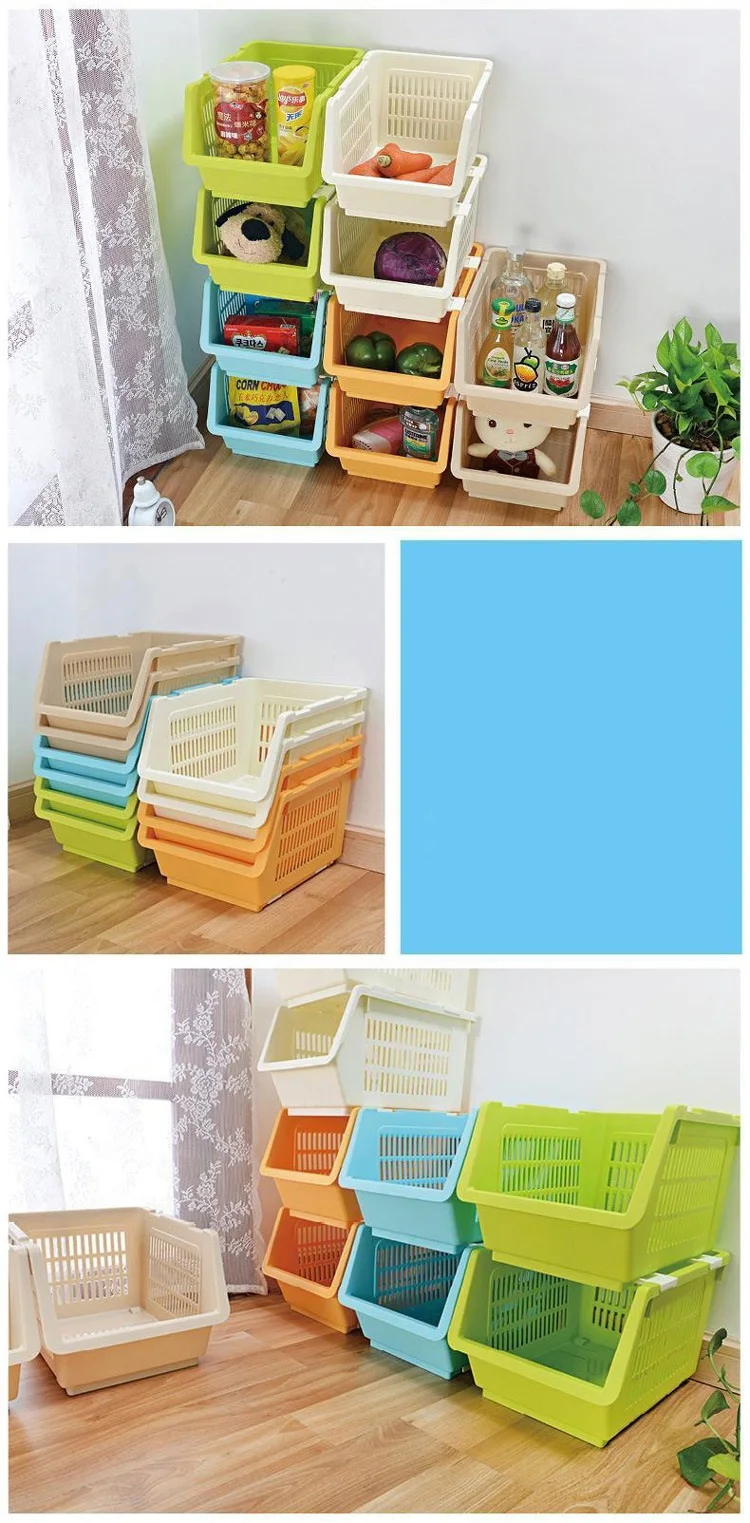 Plastic Moving Foldable Basket With Cover