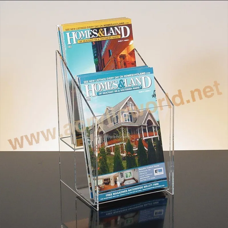 Acrylic Slat Wall Booklet Display Holder Slatwall Brochure Holder Wall Mount Clear Acrylic