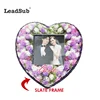 2019 New arrivals blank heart shape sublimation stone photo rock slate photo frame for home decoration