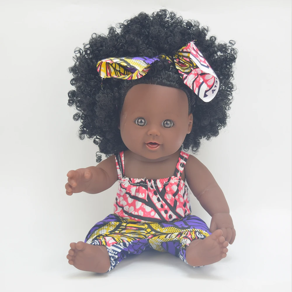 Wholesale 12 Inch Lifelike Vinyl Fashion African Black Girl Dolls For ...