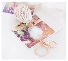 New fashion korea style crystal Rhinestone purse bag pendant Faux Fur PU leather Keychain tassel car