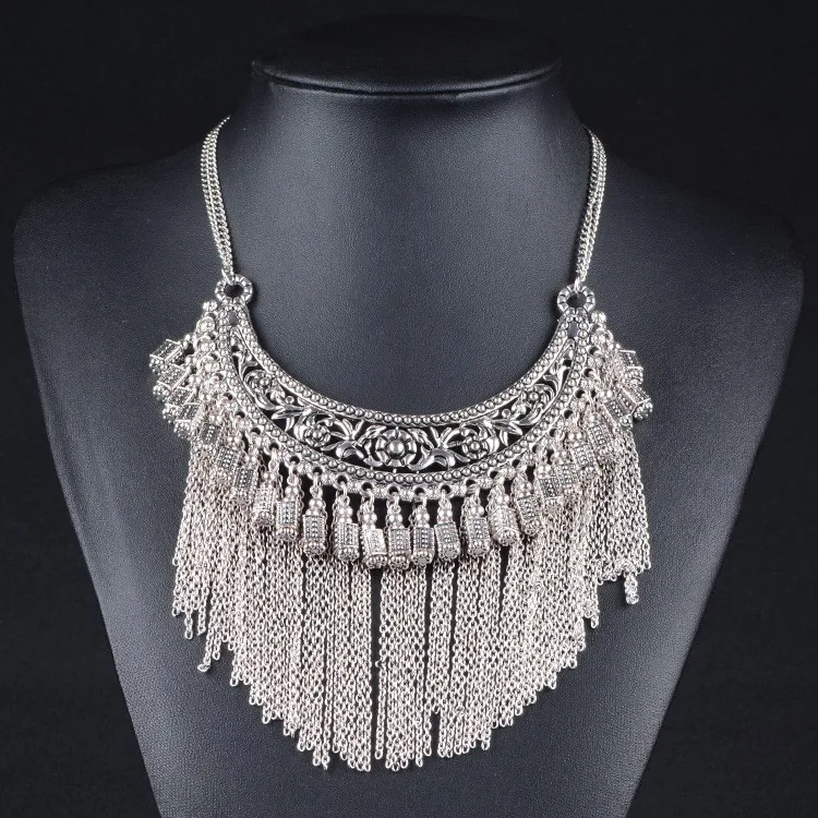 Vintage Crystal Statements Necklace Women Collar Maxi Fashion Necklace ...