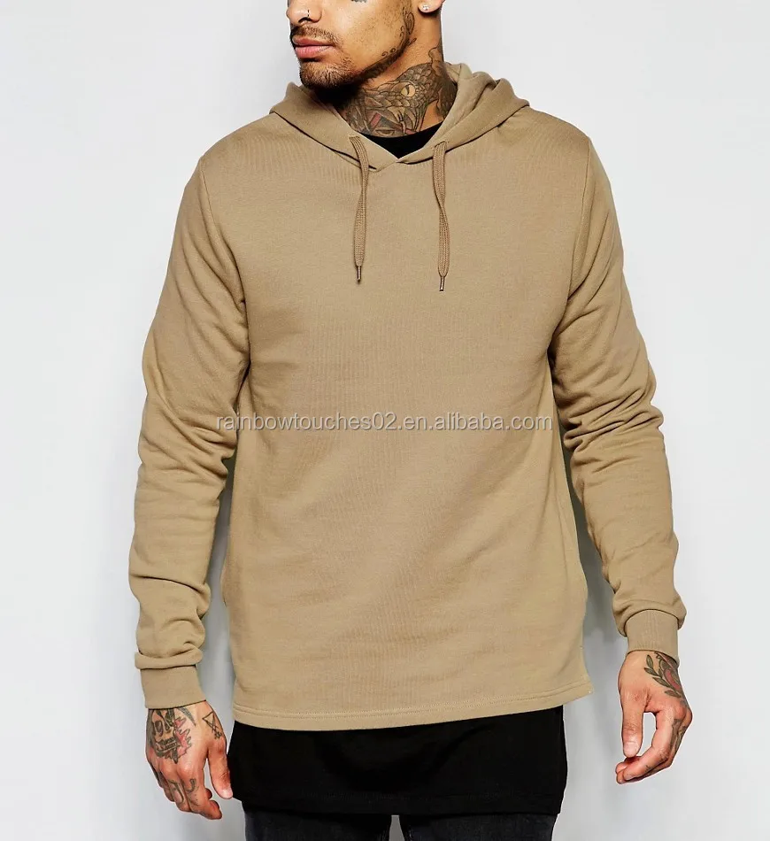 Wholesale Custom Beige Men Hoodie With French Terry Cotton Buy Custom