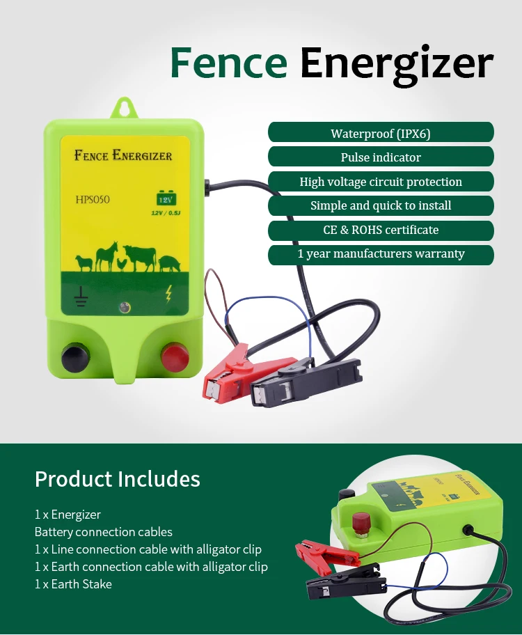 Solar And Battery Electric Fence Energizer For Electric Fence System Fence Farm Horse Cattle Sheep Farm - View #7