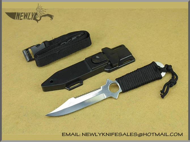 Outdoor Camping Diving Knife 420 Steel Blade Fixed Knife
