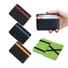 Brand Men’s magic wallets money clip clutch credit card bag casual clip for money women purse 10*7*0.8cm
