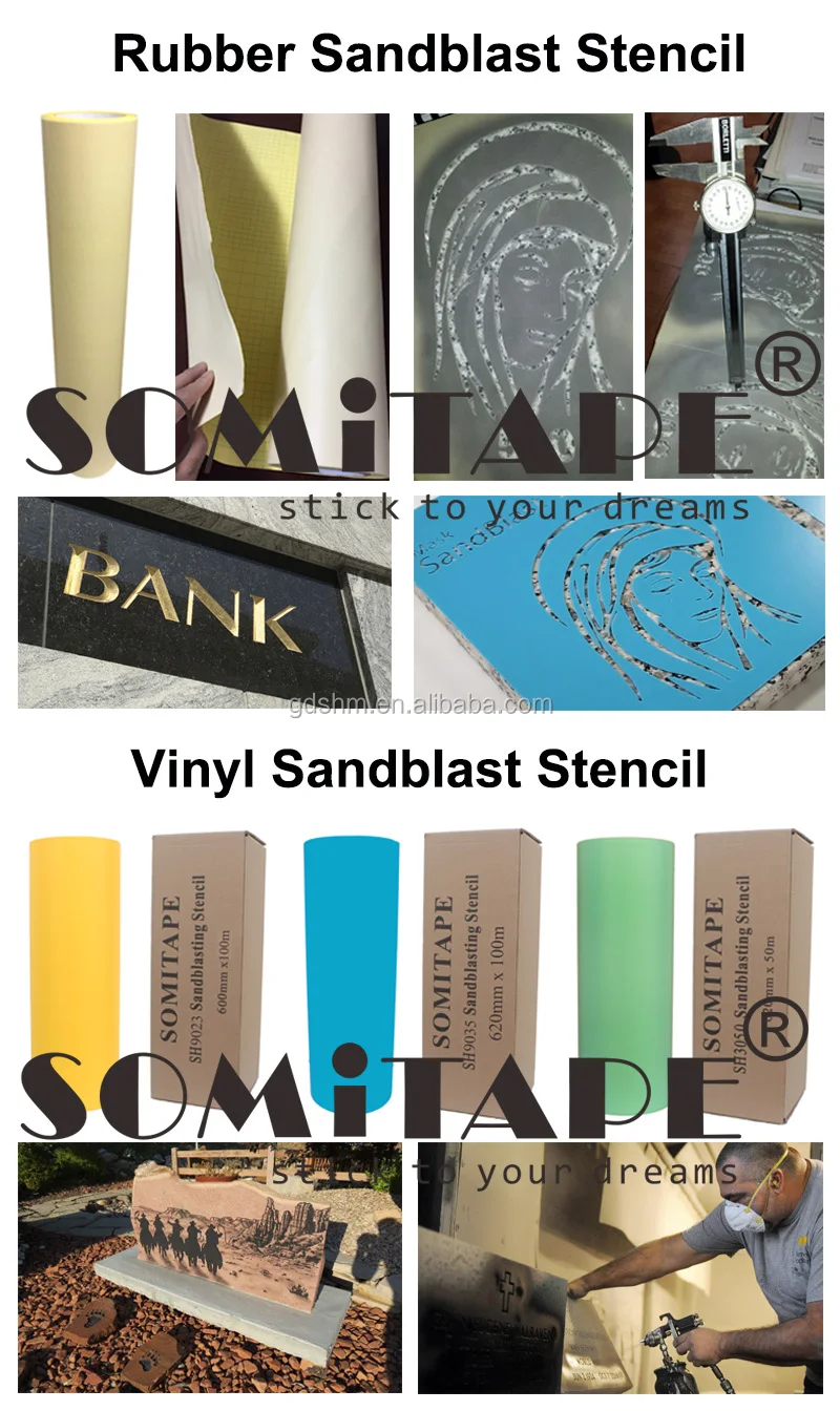 Somitape Rubber Sandblast Stencil For Stone/sandblast