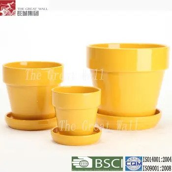 7 5 Inch Grosir Pot Keramik  Kuning Tanaman Buy Pot  