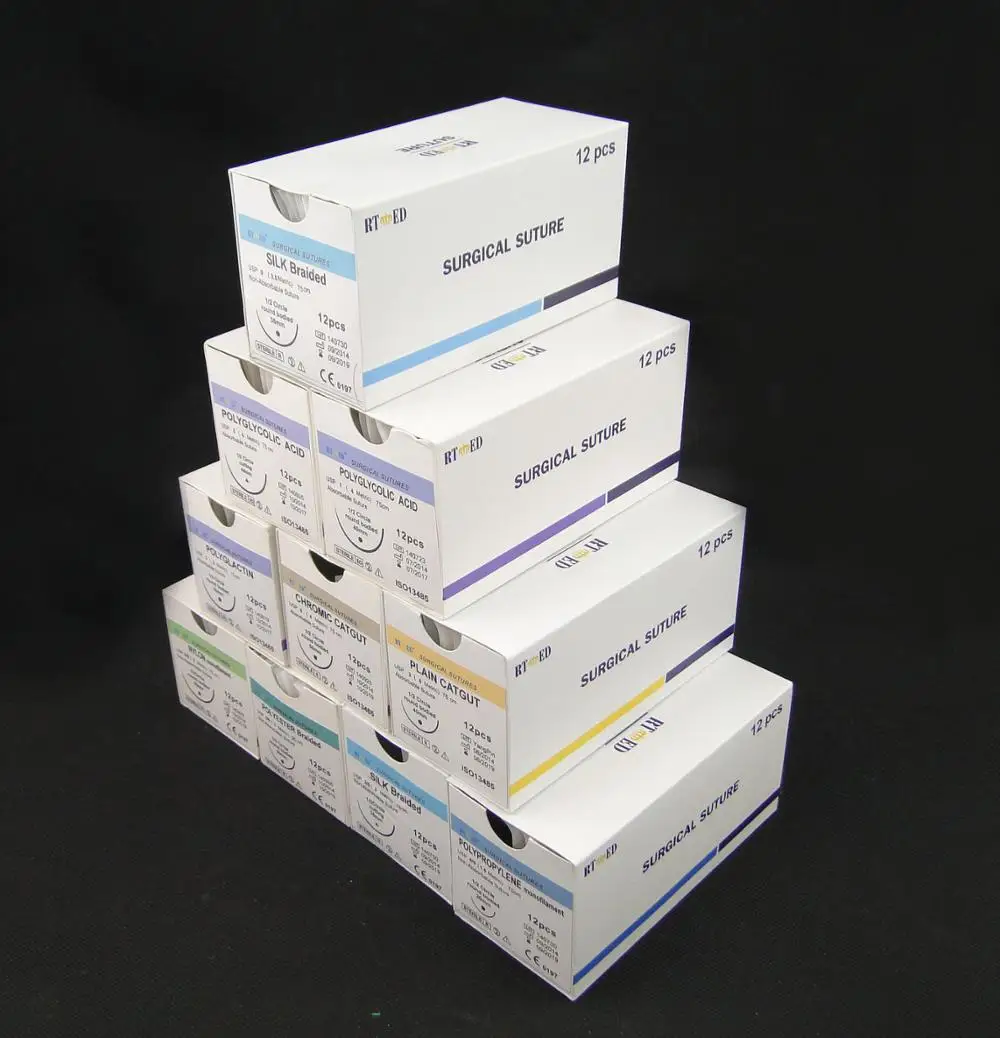 Surgical suture with needle 