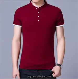 2018 men's summer casual clothing with mandarin collar mercerized cotton polo t shirt 2018 men's summer casual clothing with mandarin collar mercerized cotton polo t shirt