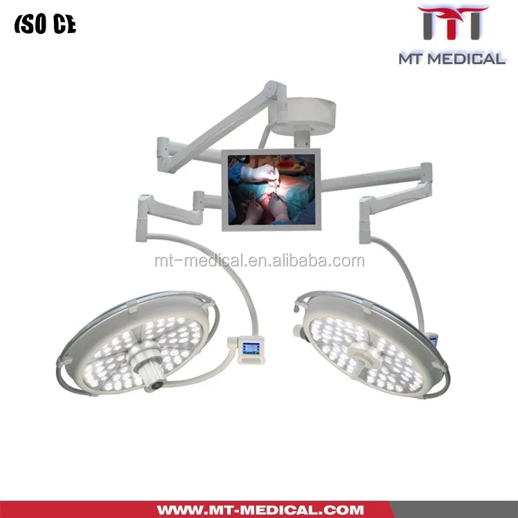 Suppliers CE ISO hospital equipments double heads surgical led operating light, ot lamp