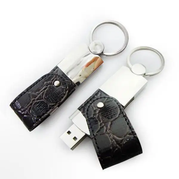 Brand new Custom logo PU leather keychain usb flashdrive 32gb pendrive memorias USB stick - ANKUX.COM