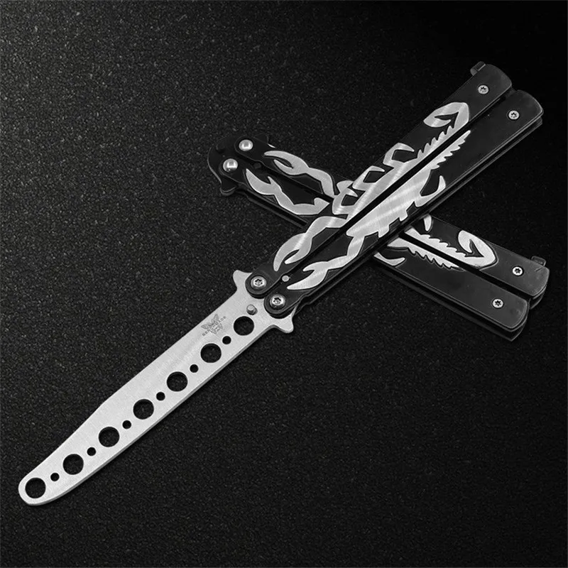 蝎子蝴蝶在刀训练刀不锈钢刀蝴蝶刀勇敢的人礼物