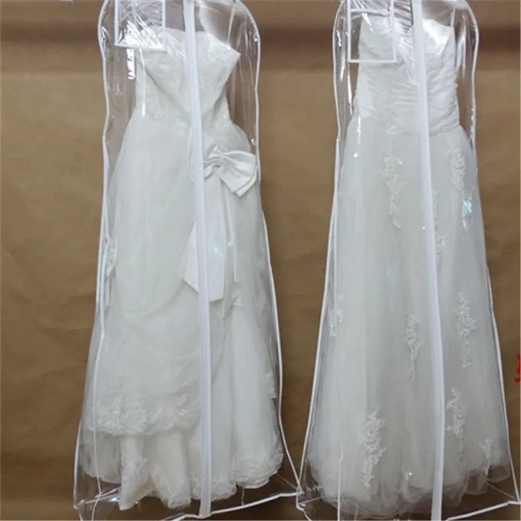 Low Moq Clear Pvc Plastic Wedding Dress Bridal Gown Bag Dust Cover Buy Gown Bag Dust Cover