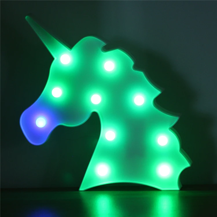 Amazon Best Selling Unique Led Gifts Animal Children'S Night Colorful Unicorn Marquee Light