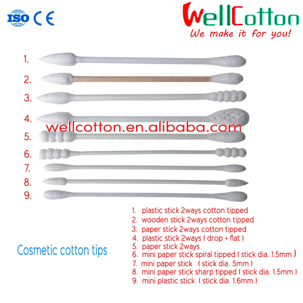 Various Types Of Makeup Cotton Cosmetic Cotton Tip Applicator 100 Pure