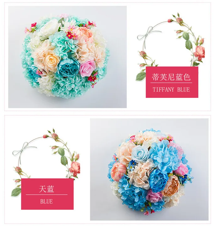F1134 Wholesale Artificial Rose Flower Kissing Ball For Wedding