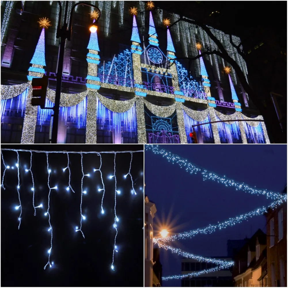 Led Dripping Icicle Christmas Lights For Exterior Christmas Decoration