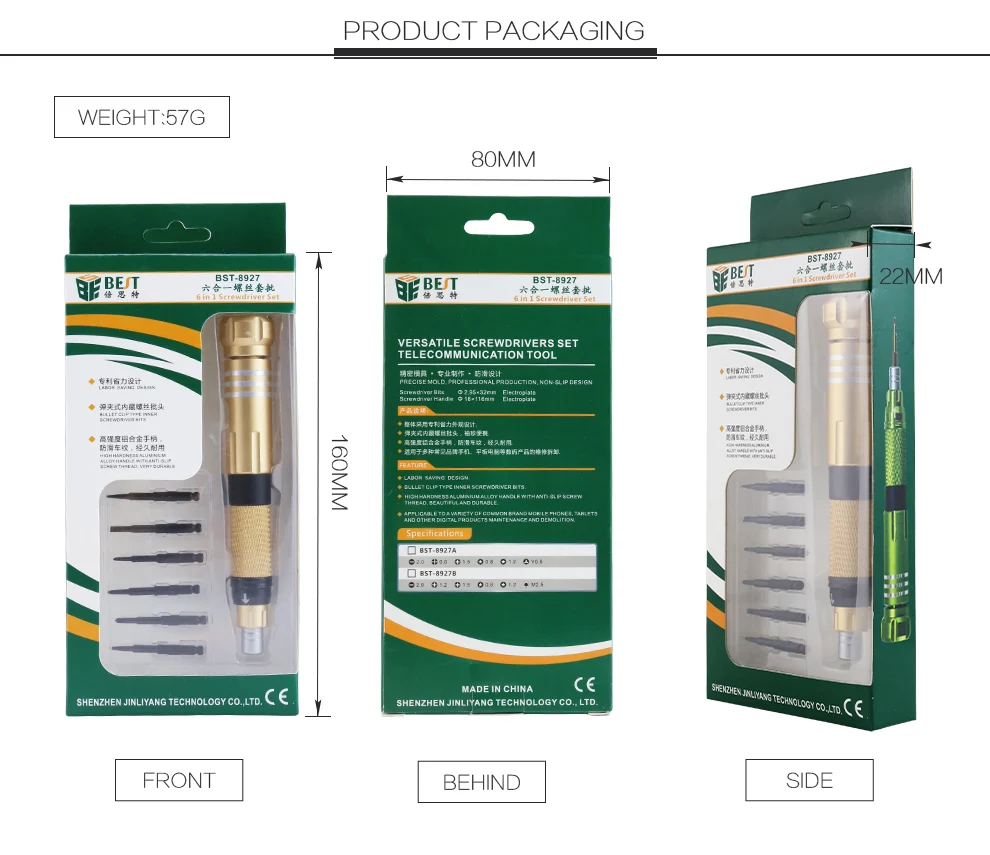 6 in 1 Phone Repair Magnetic Precision Pentagon Y000 Screwdriver For iPhone Mobile Phone Tablet