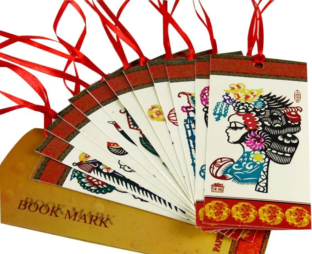 Bookmarks Peking Opera Color Paper Cutting Bookmarks Paper-cut Bookmark