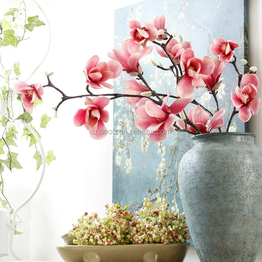 Wholesale High Quality Real Touch Magnolia Wreath Flowers Artificial ...