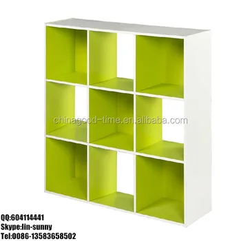 Wooden Diy 9 Cube Kids Book Shelf Buy Bookcase With Doors 9