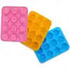 Silicone Fondant Cake Molds, 12-Cavity Flower Shapes Baking Pans Ice Cube Trays for Making Soap Chocolate mould