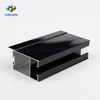 Black anodized aluminium section for aluminum window