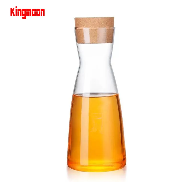 Clear Glass Snack Sugar Tea Storage Jar Bottle with Cork Kitchen Canister 5 Size 
