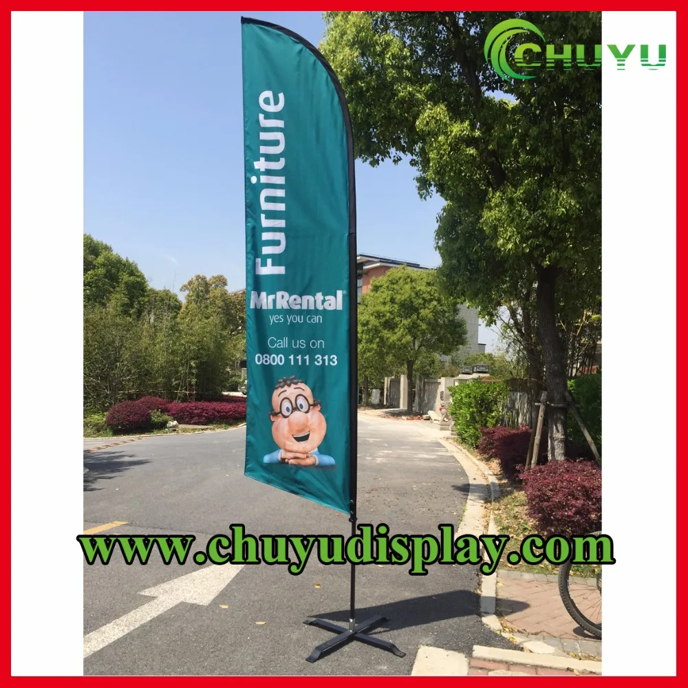 Eco Friendly Exhibition Display Portable Commercial Feather Flag