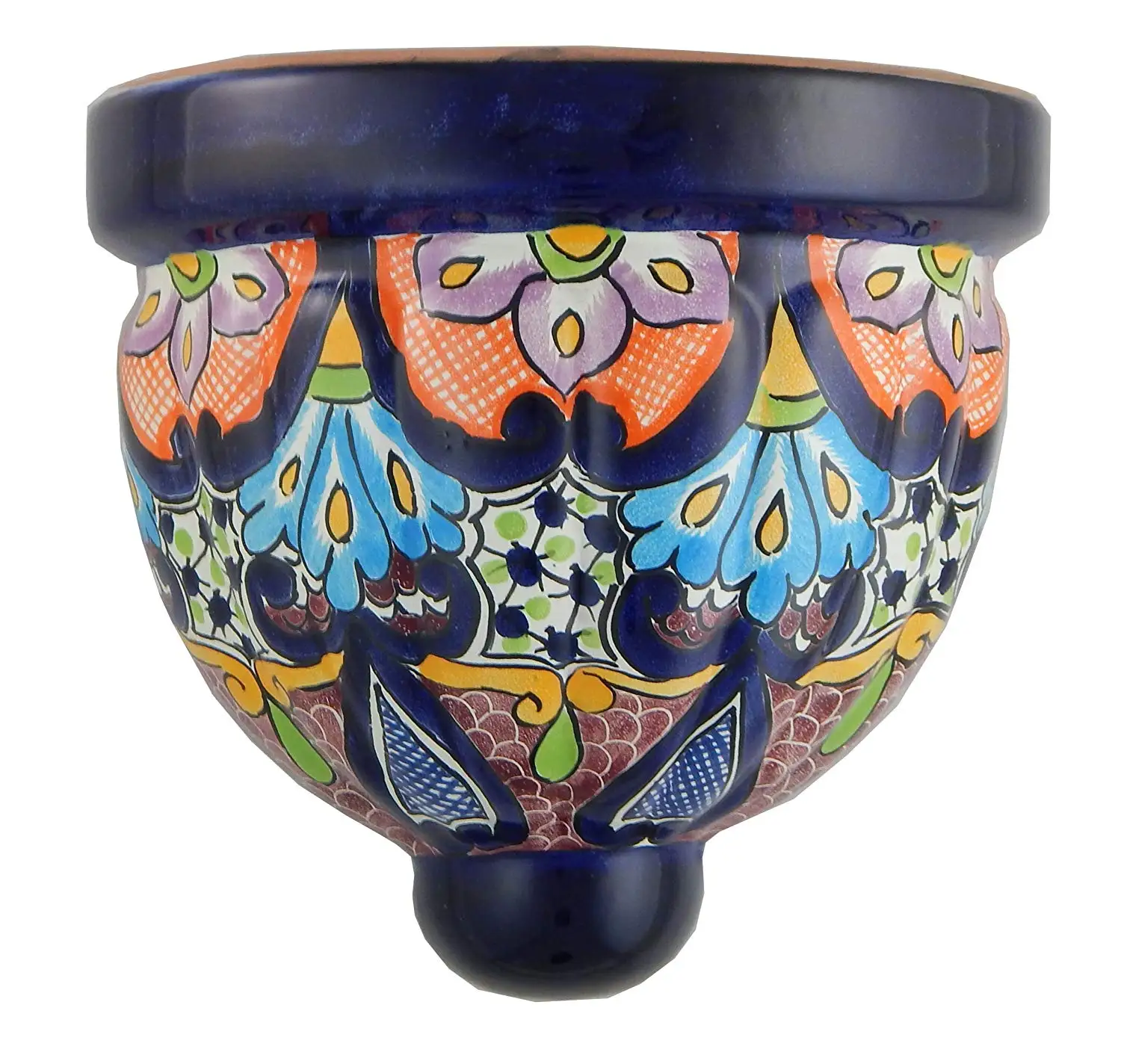 Buy Talavera Ceramic Sconce Wall Planter Mexican Fine Pottery 7 Quot Hand Painted Original Design Tulips Flowers Wall Art Art In Cheap Price On M Alibaba Com