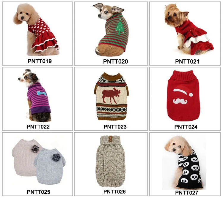 Paleo Pet Christmas Clothes Custom Cat Dog Knit Sweater Clothes Pet Apparel Accessories Dog Winter Jumper Clothing