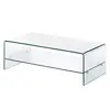 new product living room table Free sample glass mirrored modern fancy bent glass top coffee table