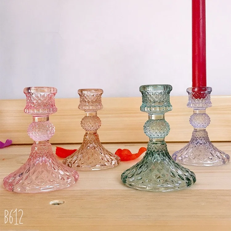 Glass Taper Candle Holder Colored Glass Candle Stand Buy Glass Candle