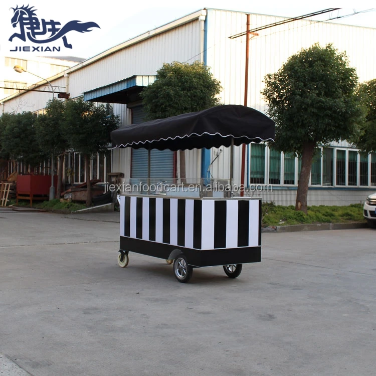 JX-CR180 Shanghai Jiexian coffee kiosk indoor cart mobile food carts for coffee for donuts for sale
