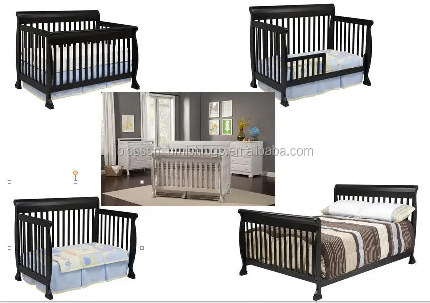 Honey Oak Color 4 In 1 High Quality Wooden Baby Crib Buy High