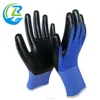 blue nylon liner Coating Nitrile Zebra Finish Working Gloves workout