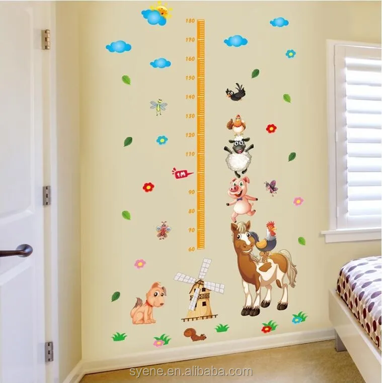 Syene Bricolage Enfants Croissance Graphique Hauteur Stickers Muraux Bebe Chambre D Enfant Animaux Plafond Mural Stickers Accueil Super Mario Porte Decorative Buy Wall Ceiling Decals Super Mario Wall Decal Decorative Door Decals Product On