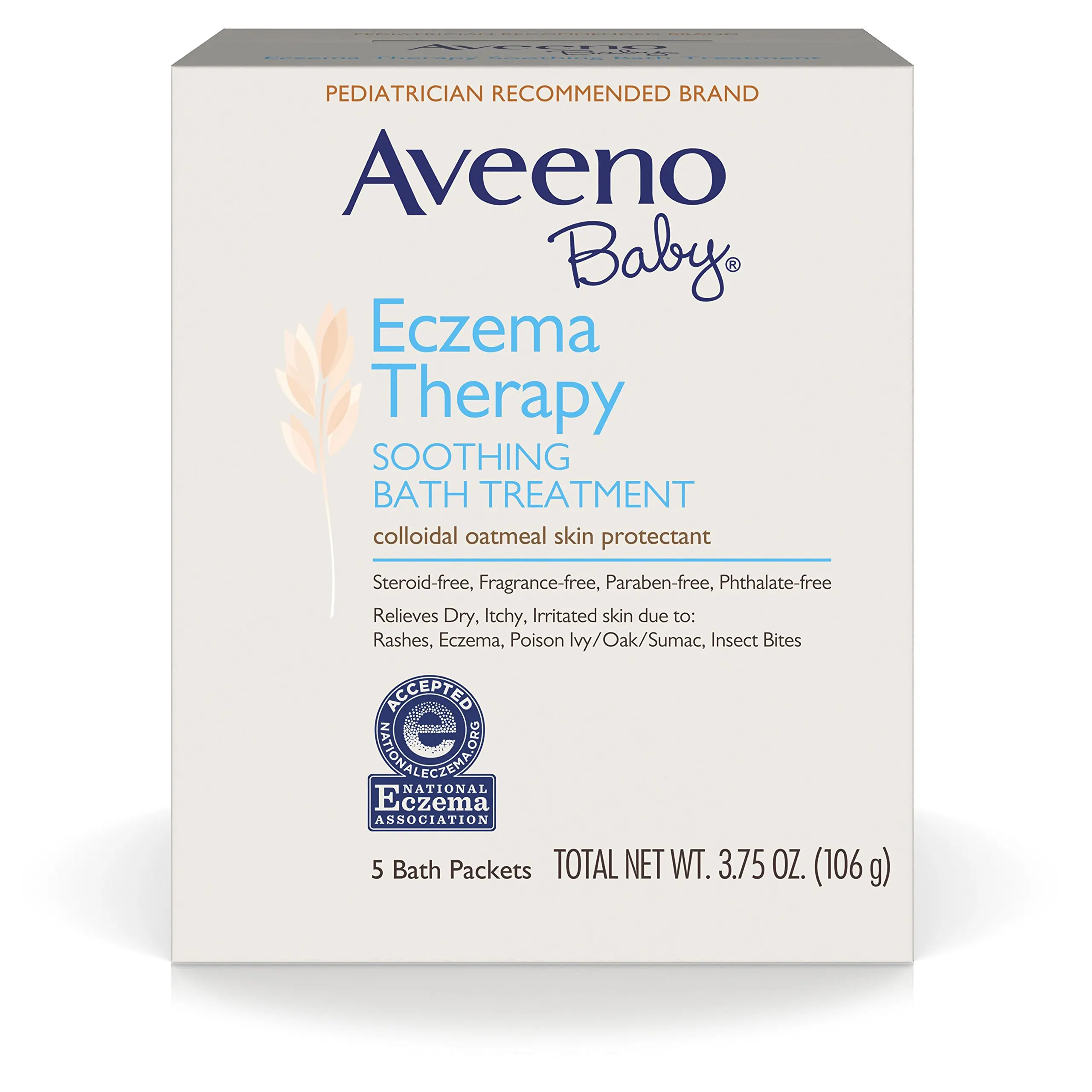 Get Quotations · Aveeno Baby Eczema Therapy Soothing Baby Bath Treatment, 5 Count-3.75oz (Pack