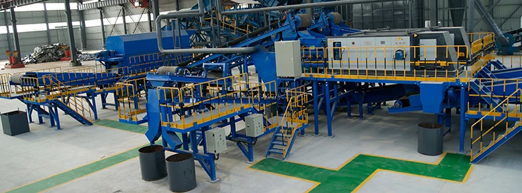 Automatic sorting line for medical glass scraps containing aluminum with eddy current magnetic separator