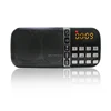 fm am radio digital clock receiver handheld stereo mini in portable radio, bt folder speaker 3 watt with led flashlight design