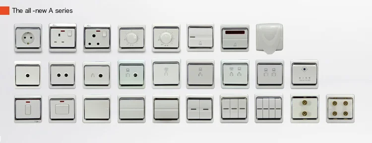 led light wall switch and socket