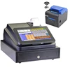 ECR Wireless Cash Register Pos Terminal Pos System Epos All In One With Thermal Printer and cash box and Wifi Kitchen Printer