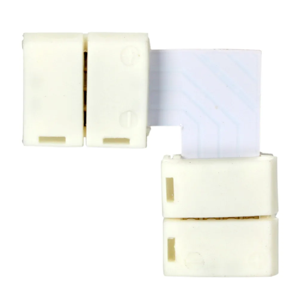 2pin 3pin 4 pin 8mm 10mm L Shape LED Connector For connecting corner right angle 3528 2811 2812 5050 RGB LED Strip