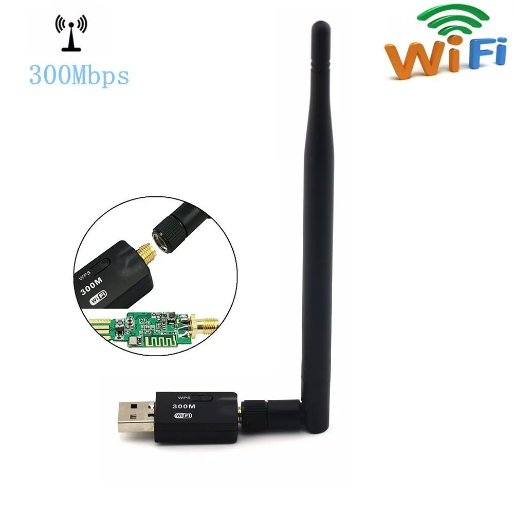 net-dyn 300m usb wifi adapter n-2 dbi antenna-300mbps-wireless internet dongle for pc plus mac
