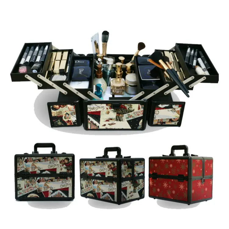 Red Fancy Makeup Case Vanity Makeup Box For Makeup Artists - Buy Vanity ...