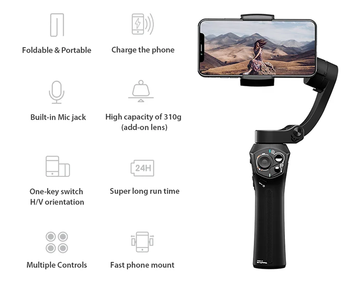 2019 New Snoppa Atom In Stocks Facebook Youtube Hot Sale Products Gyro Stabilizer For Phone - Buy Gimbal Camera Stabilizer,Gyro Stabilizer,Gyro