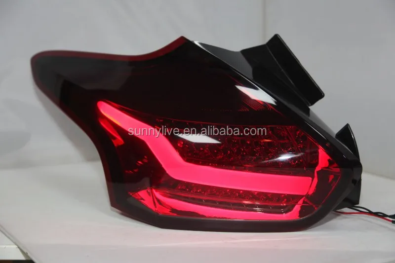New for Focus 3 LED Strip Tail Lamp for FORD Hatchback 2015-2017 year dark red