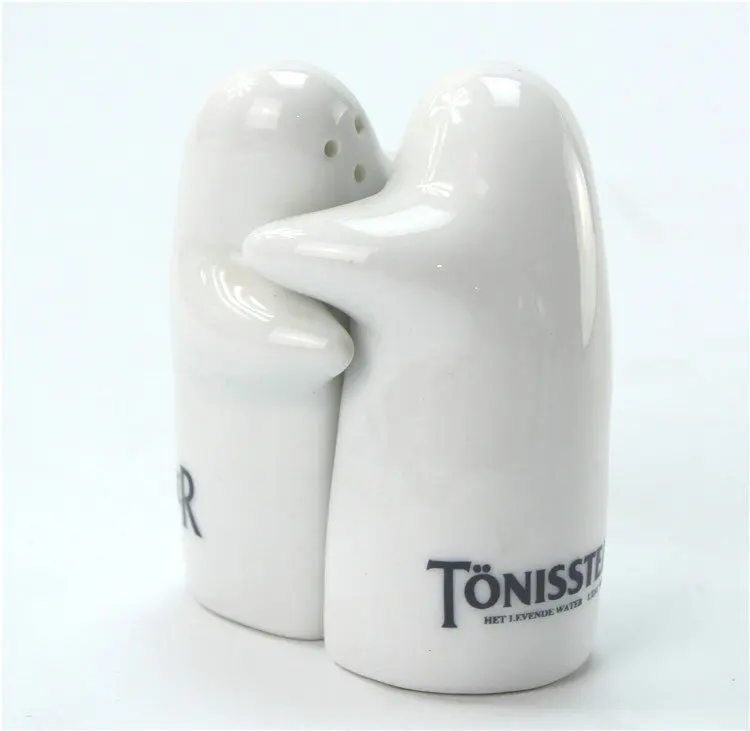 Restaurant hotel used kitchen spice tools personalized hug custom salt and pepper shaker