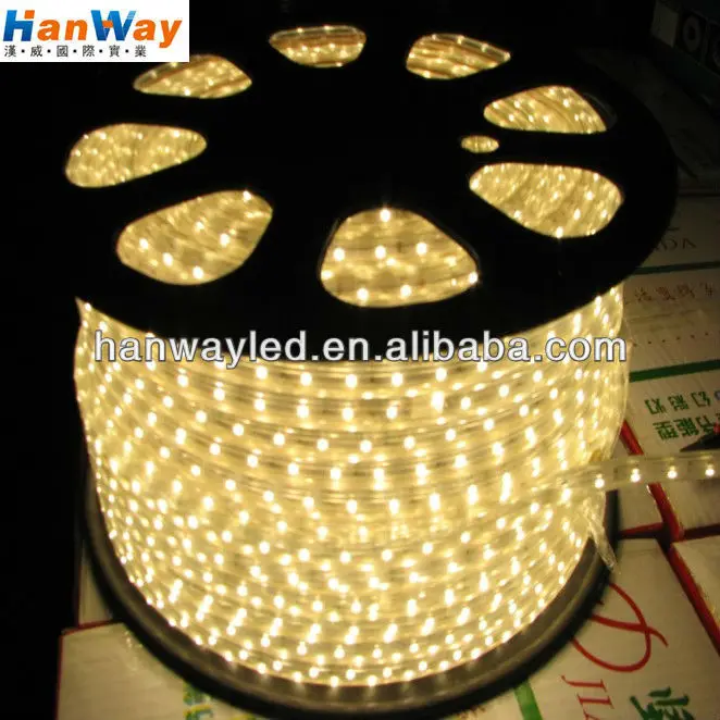 High Output Waterproof 13MM Warm White LED Rope Light